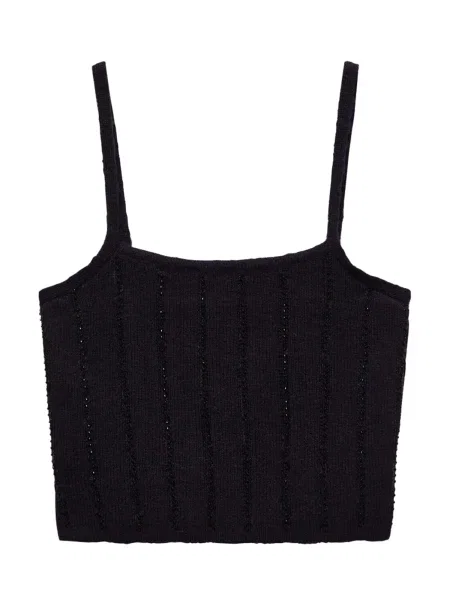 MANGO Top brodat NEURAL noapte albastru