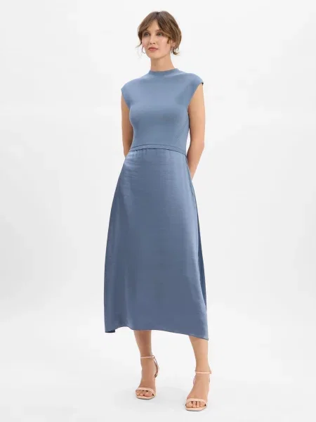 BOSS Sukienka Ferdolini Kobiety jednolity S niebieski