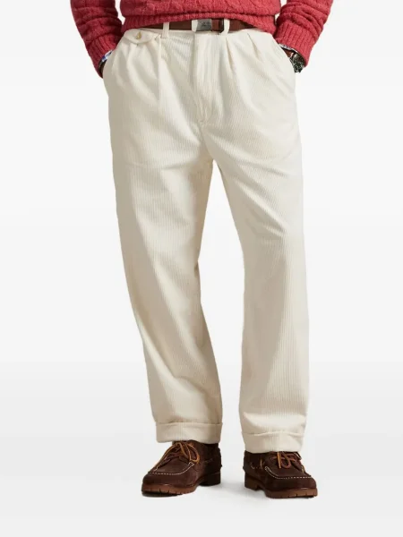 Плисирани маратонки Polo Ralph Lauren от рипсено кадифе черно