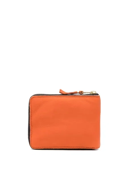 Iš natūralios odos piniginė Comme Des Garçons Wallet oranžinė