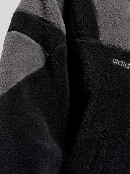 Bluza rozpinana o luźnym kroju z miękką podszewką wewnętrzną z polaru Adidas Originals czarna
