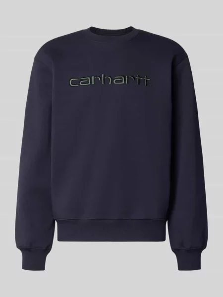 Bluza o kroju regular fit z mieszanki bawełny z wyhaftowanym logo Carhartt Work In Progress granatowa