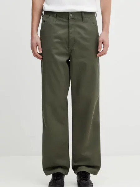 Carhartt WIP pantaloni Simple Pant cu fason chinos verde