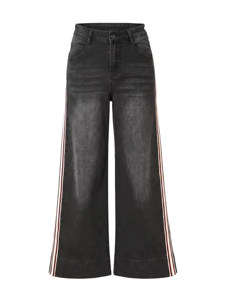 Imily Bela Jeans sângeriu / negru alb