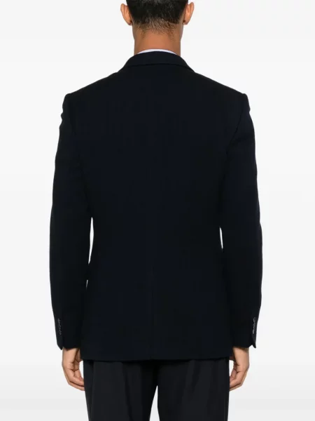 Sacou Fursac cu model herringbone albastru