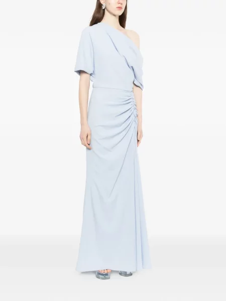 Maxi rochie maxi Amsale din crep de costum albastru