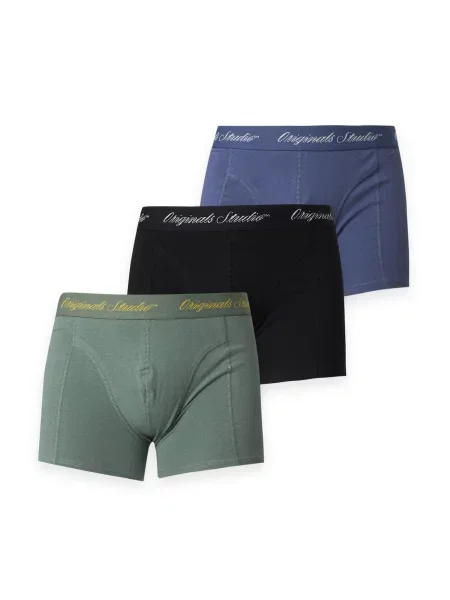 JACK & JONES Boxeri JACNORREBRO safir / verde deschis / negru alb