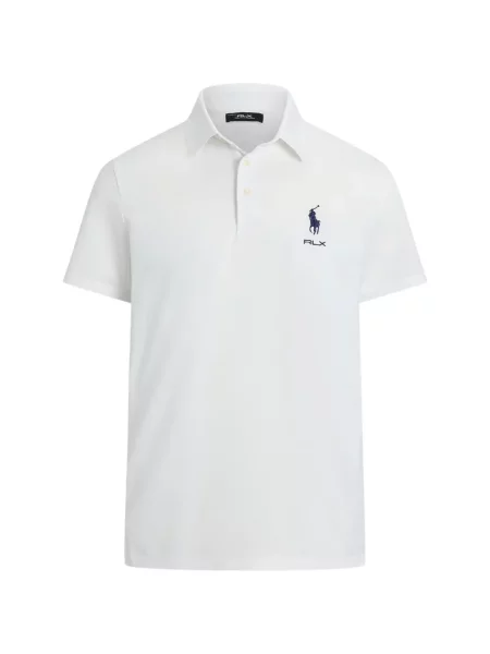 Tricou polo Rlx Ralph Lauren cu broderie alb