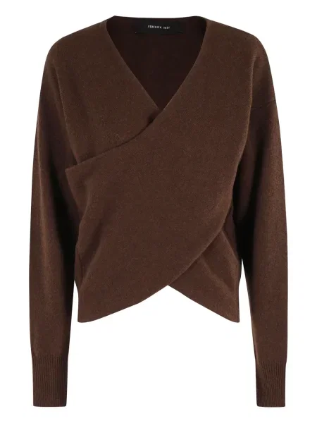 Długi top Federica Tosi brązowy