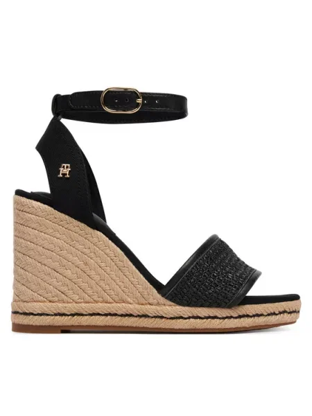 Tommy Hilfiger Espadryle High Wedge Espad czarny