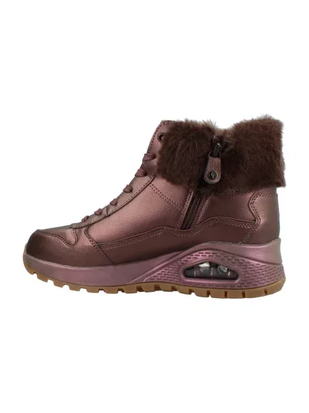 Šnurovacie čižmy Skechers hnedá