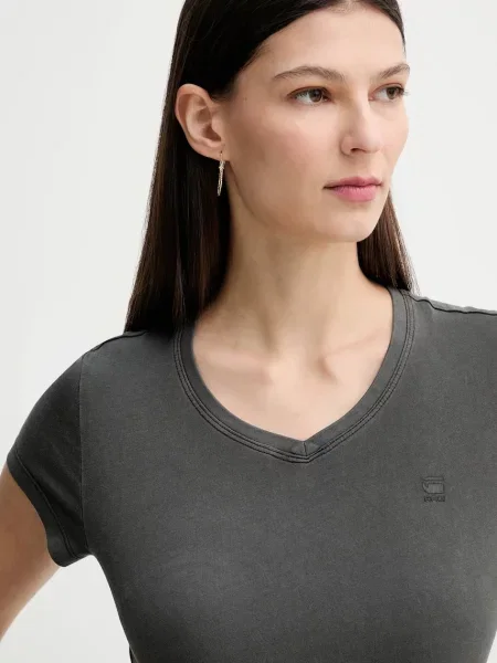 G-Star tričko Overdyed eyben slim v t šedé