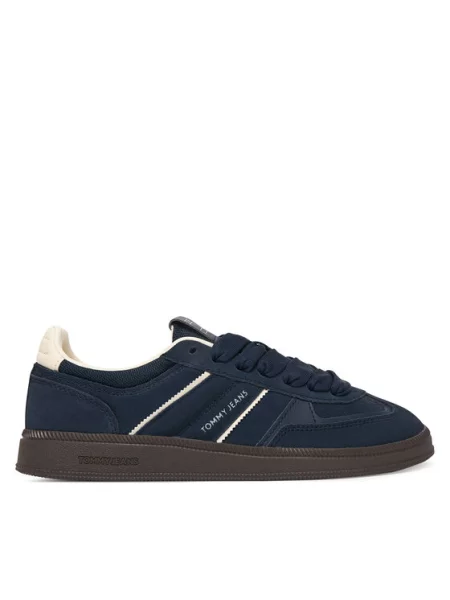 Superge Tommy Jeans The Greenwich Edge Suede Mornarsko modra bela