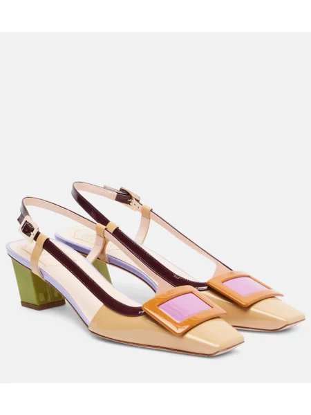 Pantofi cu toc Roger Vivier din piele slingback