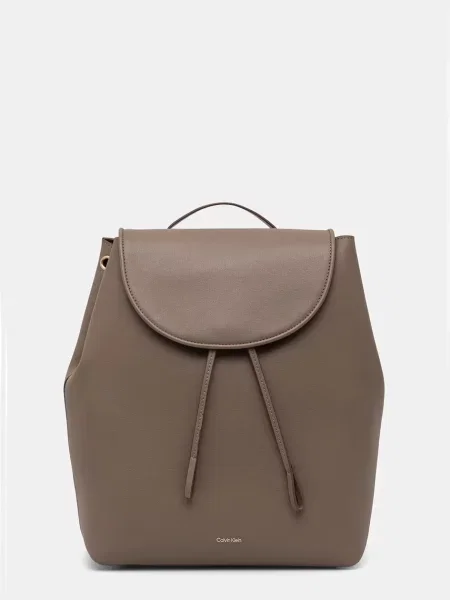 Calvin Klein Rucsac Foil Logo Large Flap Backpack Maro bej