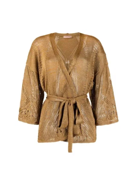 Kardigan Twinset brązowy