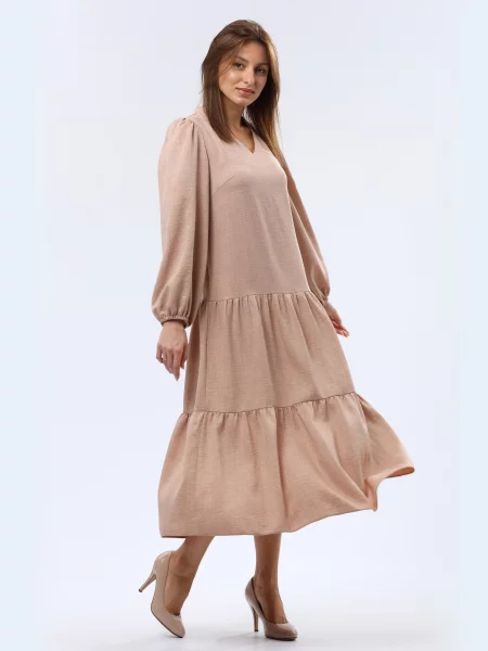 CAT ORANGE Сукня максі Беж меланж помаранчева