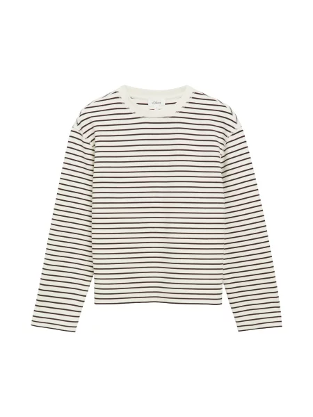 S.Oliver Tricou maro închis alb