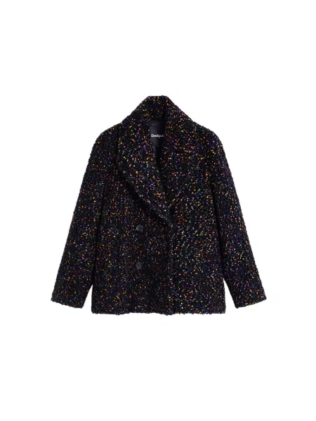 Desigual Palton de primăvară-toamnă albastru / lila / portocaliu negru