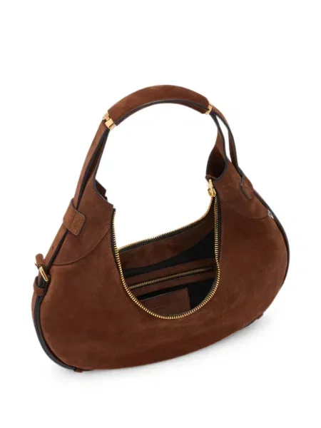 Geantă Moschino din piele de căprioară maro