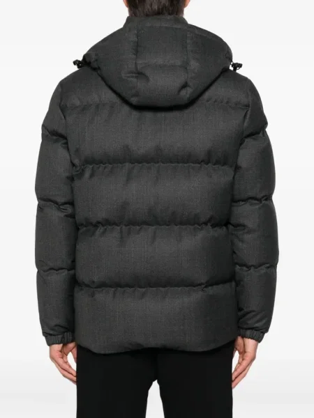 Geacă Moncler cu glugă negru