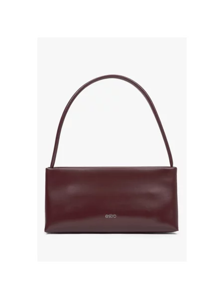 Сумка-багет шкіряна Estro бордова