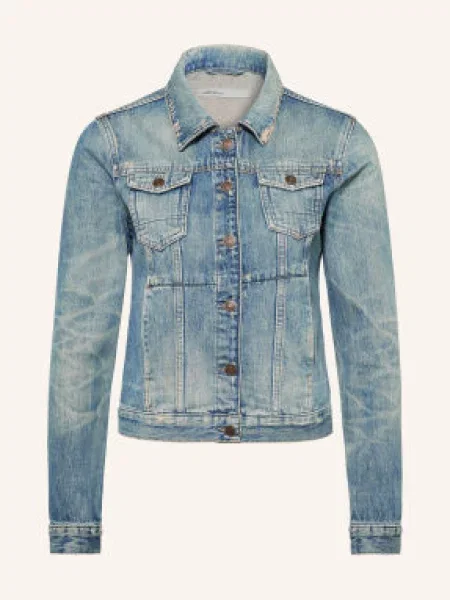 Allsaints Kurtka Dżinsowa Fitted Trucker blau