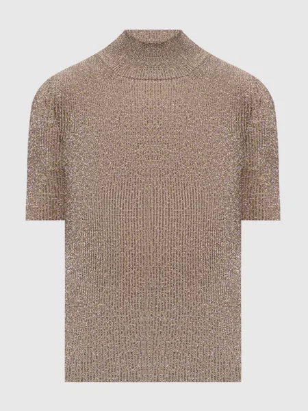 Топ в рубчик з люрексом Missoni бежевий
