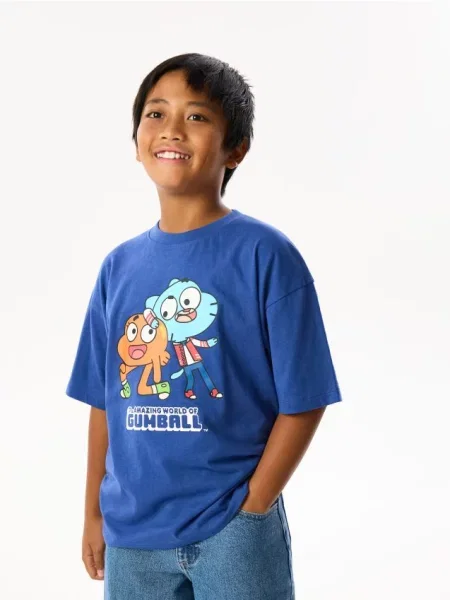 Reserved Tricou The Amazing World of Gumball albastru-violet albastru