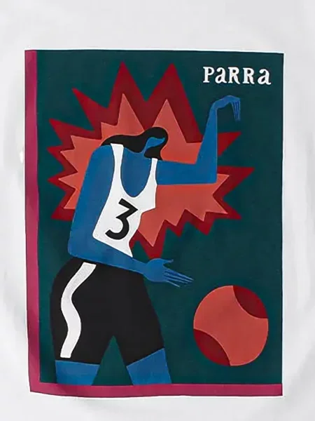 Tricou By Parra cu imagine alb