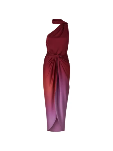 Rochie maxi Baobab cu un umăr gol roșu