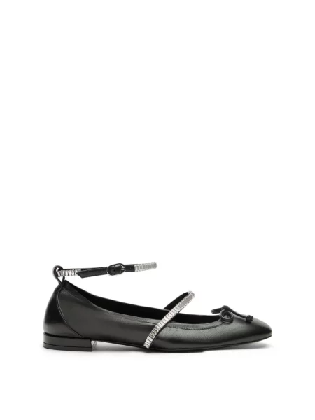 Balerinki Stuart Weitzman skórzane czarne