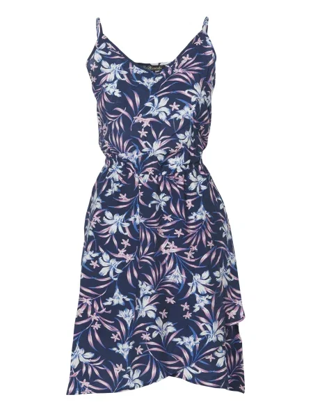 KOROSHI Rochie albastru / bleumarin / roz pal alb