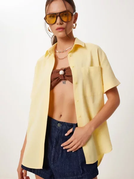 Happiness İstanbul Bluză deschis galben