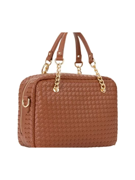Crossbody kabelka Valentino z ekologickej kože hnedá