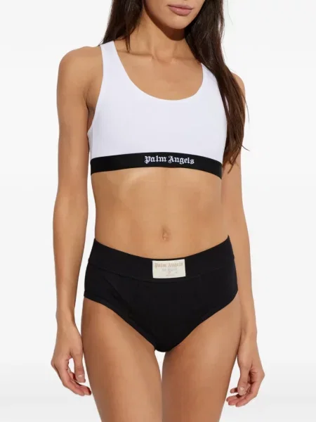 Sutien Palm Angels cu autograf alb
