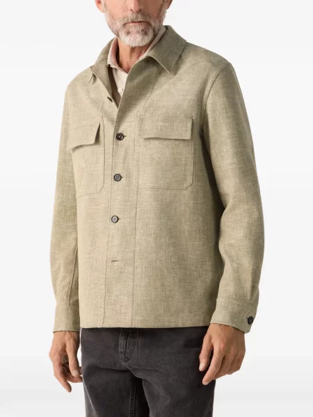 Jachetă cămașă Zegna verde