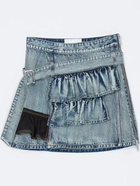 Mini fustă din denim 3.1 Phillip Lim mini albastru