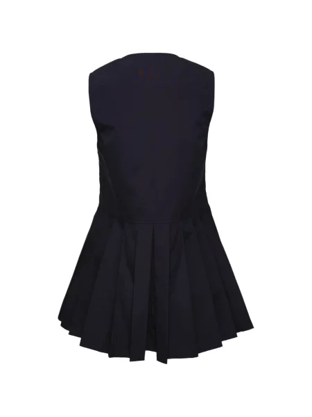 Bluza Jil Sander s V-izrezom plava