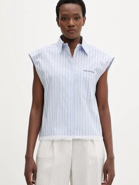 Isabelle Blanche koszula z bawełny niebieska