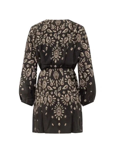 Rochie mini Ba&sh cu imagine cu imprimeu geometric negru