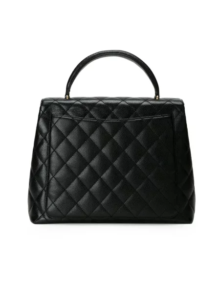 Prošívaná kabelka Chanel Pre-owned s autogramem černá