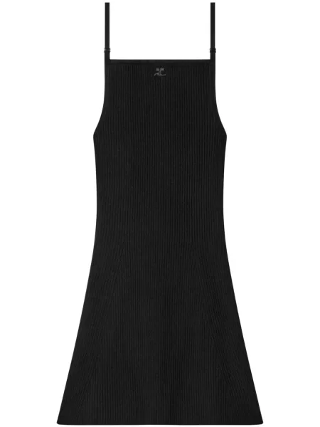 Rochie mini Courreges tricotate de costum negru