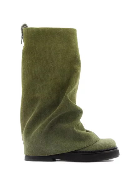 Botine The Attico din canvas verde