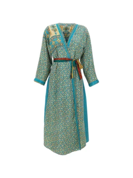 Sukienka Picus Viridis z wzorem paisley niebieska