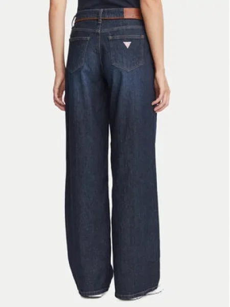 Guess Jeans Jeans hlače Mornarsko Wide Leg modra