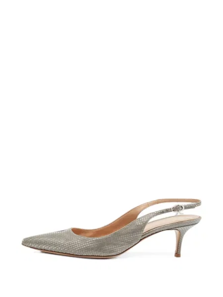 Pantofi cu toc Gianvito Rossi slingback gri