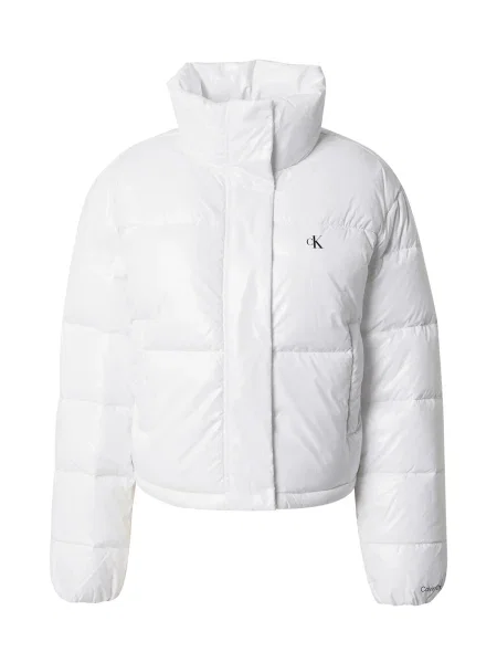 Calvin Klein Jeans Geacă | Cropped Fit alb