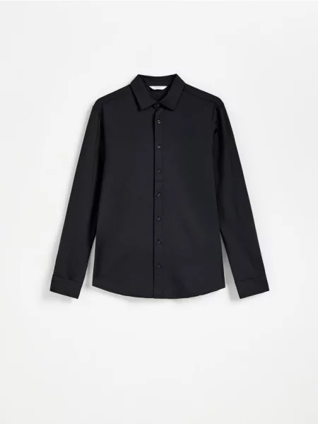 Reserved Cămașă super slim fit uni negru