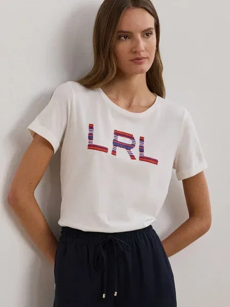 Тениска Lauren Ralph Lauren бяло